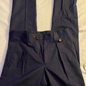 Carolina Herrera Men's Blue Dress Pant